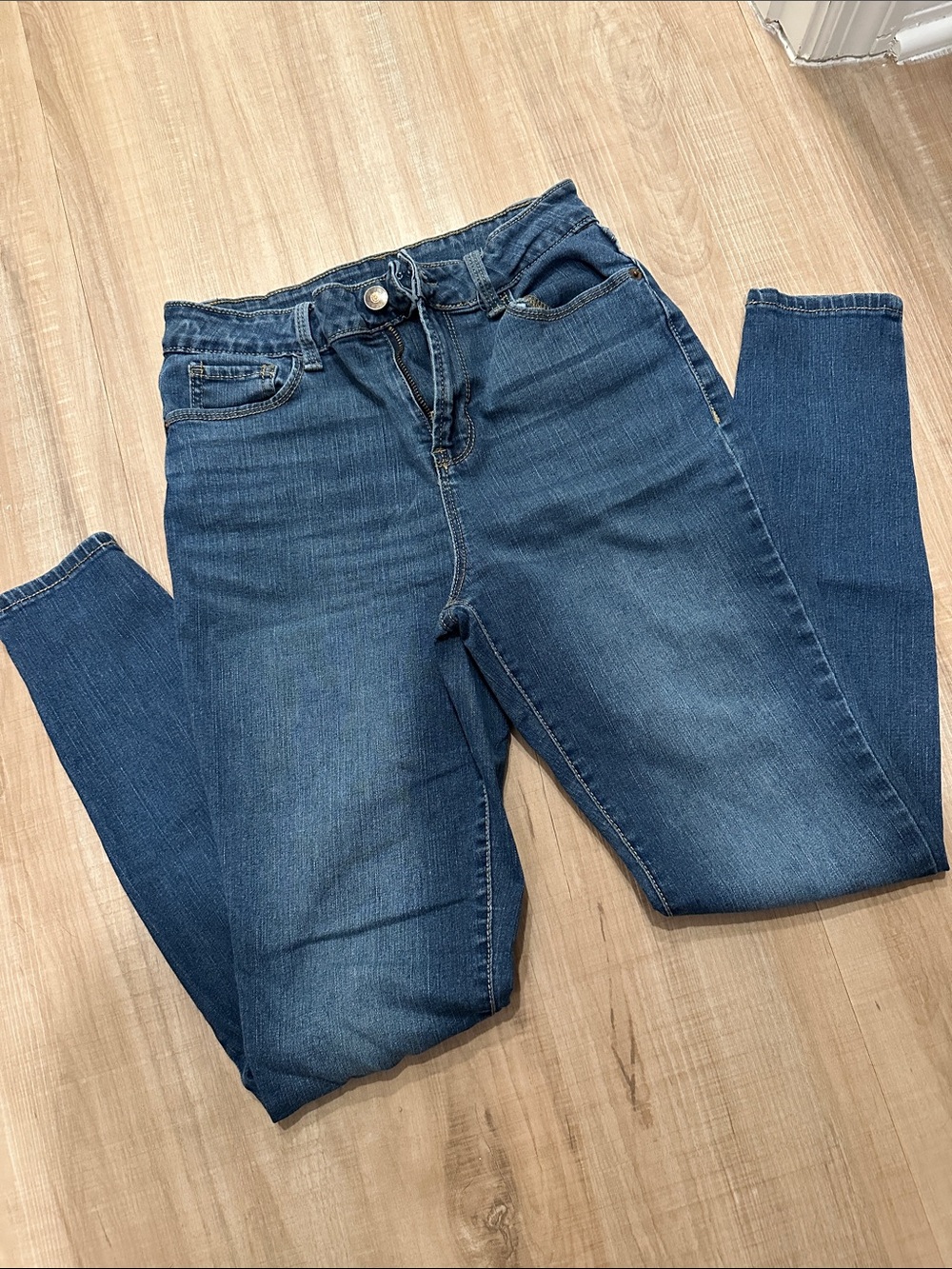 No Boundaries Dark Blue High-Rise Skinny Jeans